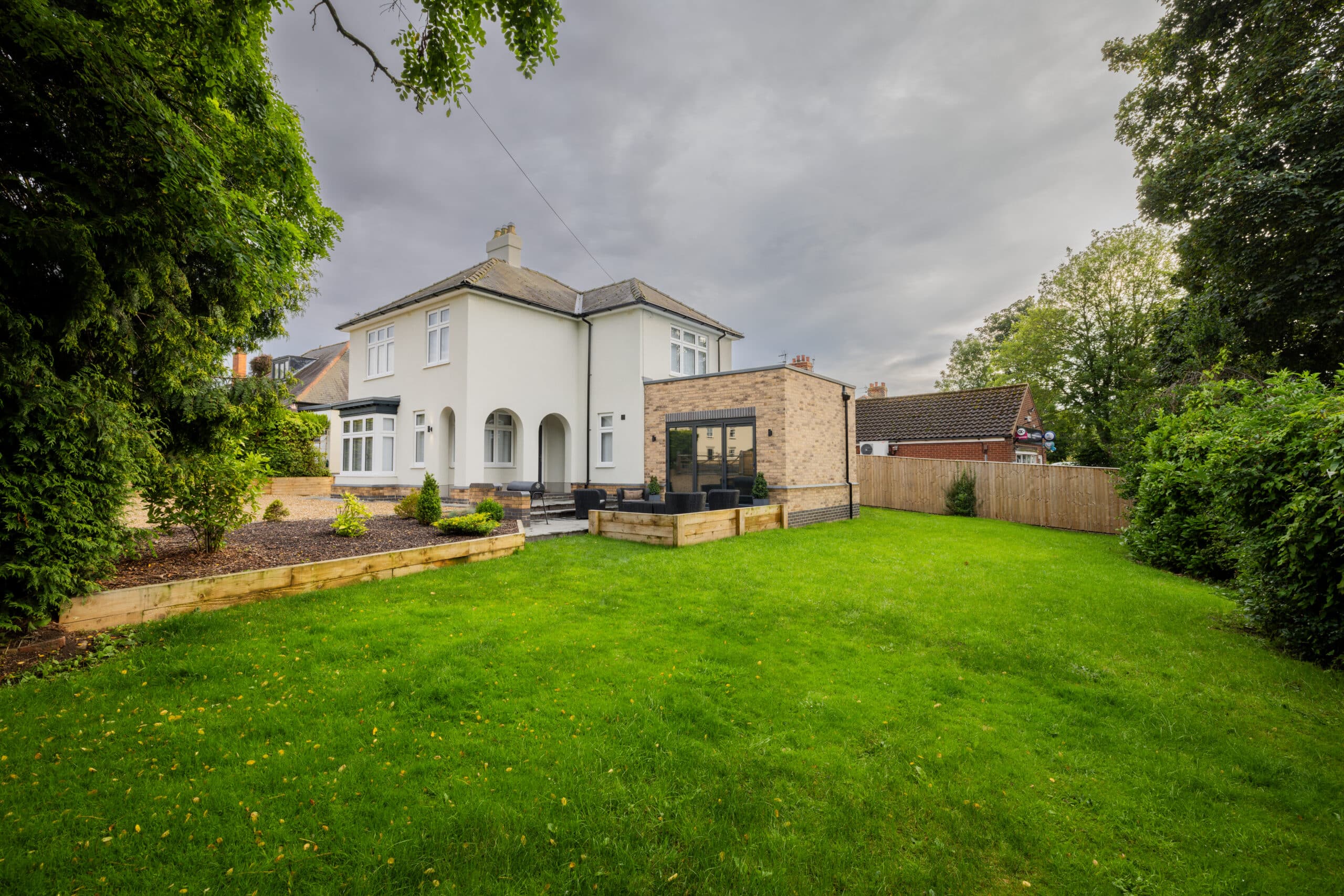 Coppergate House Grimsby - View from the garden back to the house