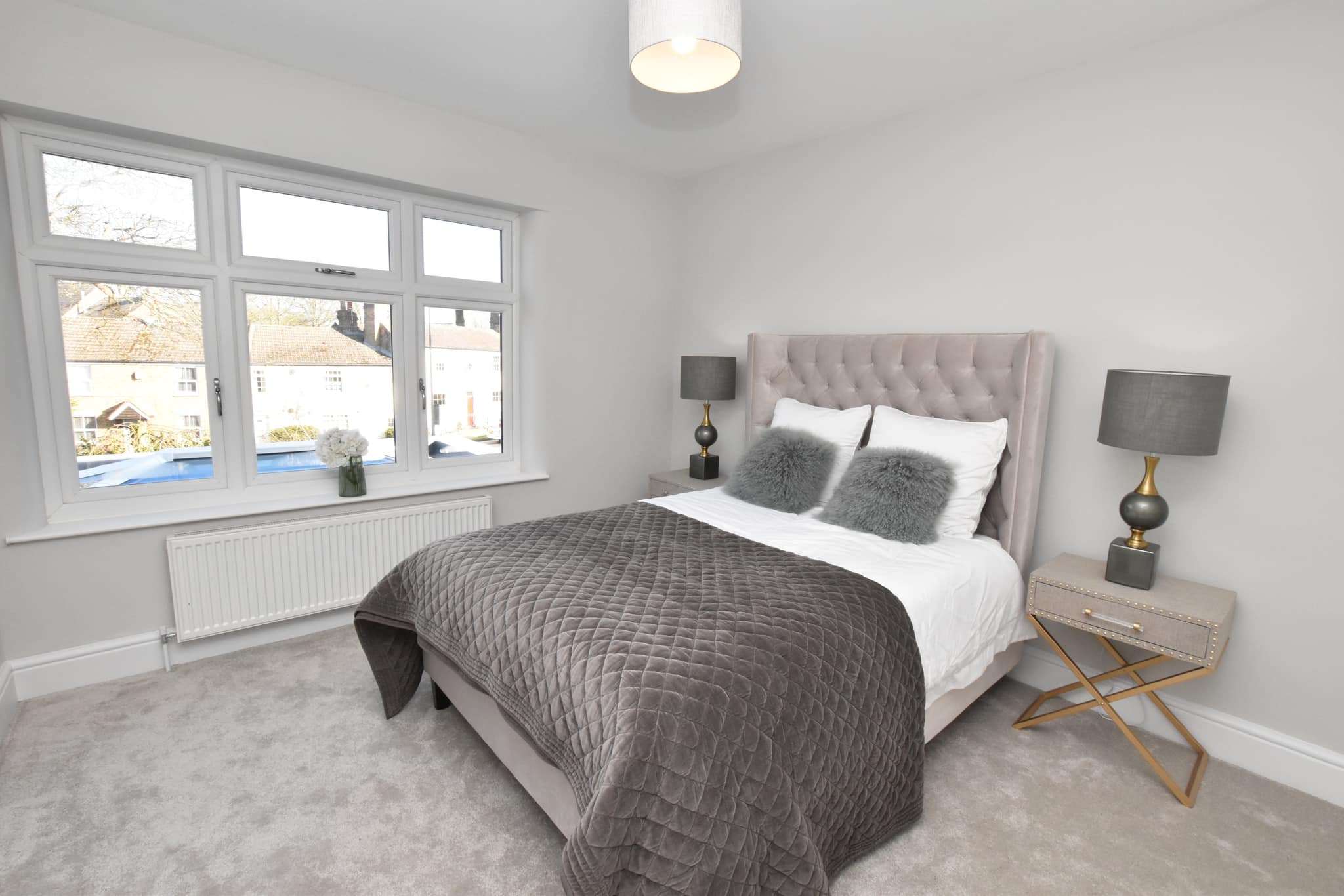 Hotel quality beds and bedding feature in all bedrooms at Coppergate Serviced Accommodation