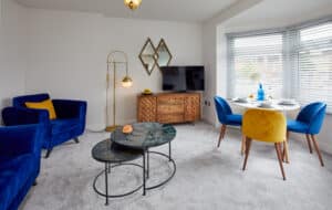 Typical Lounge arrangement in Coppergate Mews apartments