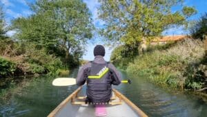 James The Canoe Man in his canoe